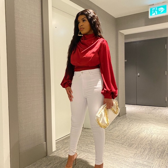 Classy silk long sleeves Blouse - Picture 6 of 6